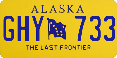 AK license plate GHY733