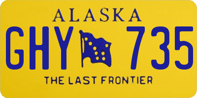 AK license plate GHY735