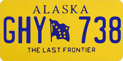AK license plate GHY738