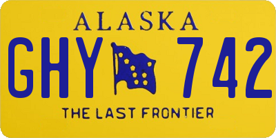 AK license plate GHY742