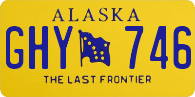 AK license plate GHY746