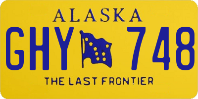 AK license plate GHY748