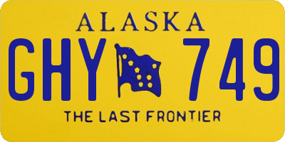 AK license plate GHY749