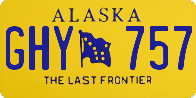 AK license plate GHY757
