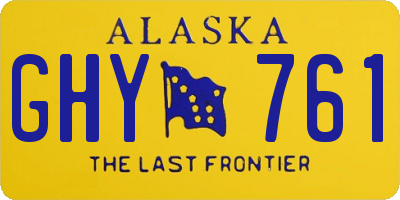 AK license plate GHY761
