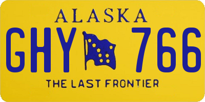 AK license plate GHY766
