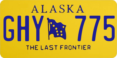 AK license plate GHY775
