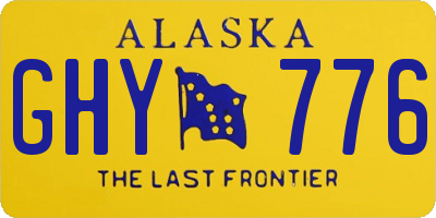 AK license plate GHY776