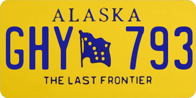 AK license plate GHY793
