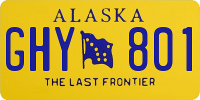 AK license plate GHY801