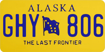AK license plate GHY806
