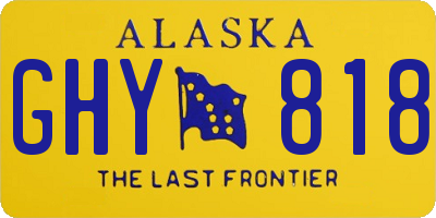 AK license plate GHY818