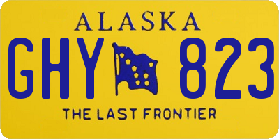 AK license plate GHY823
