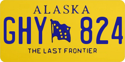 AK license plate GHY824