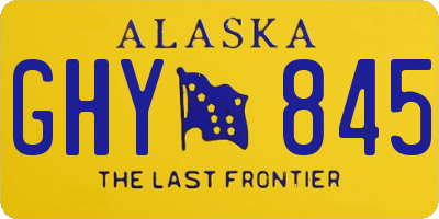 AK license plate GHY845