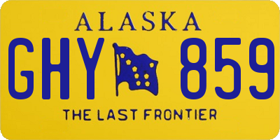 AK license plate GHY859