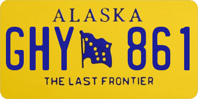 AK license plate GHY861
