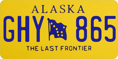 AK license plate GHY865