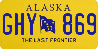 AK license plate GHY869
