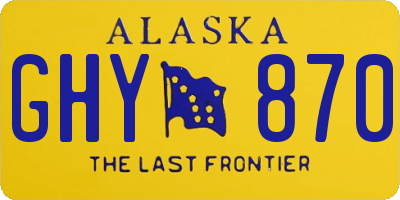 AK license plate GHY870
