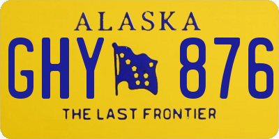 AK license plate GHY876