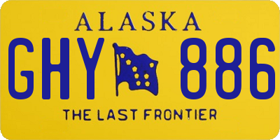 AK license plate GHY886
