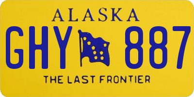 AK license plate GHY887