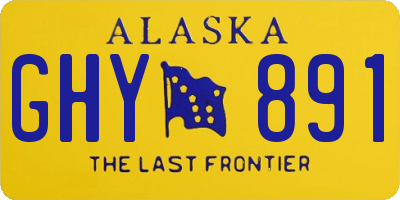 AK license plate GHY891