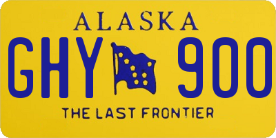 AK license plate GHY900