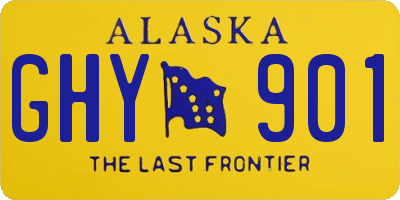 AK license plate GHY901