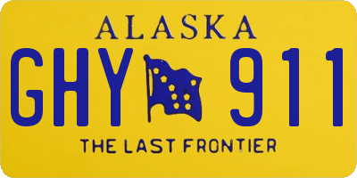 AK license plate GHY911