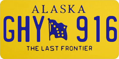 AK license plate GHY916