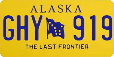 AK license plate GHY919