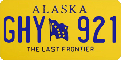 AK license plate GHY921