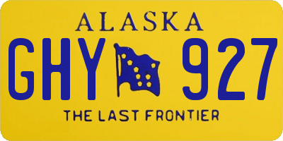 AK license plate GHY927