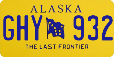 AK license plate GHY932
