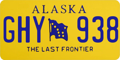AK license plate GHY938