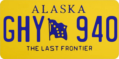 AK license plate GHY940