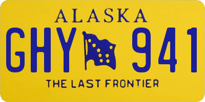 AK license plate GHY941