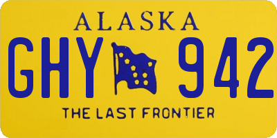 AK license plate GHY942
