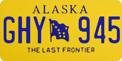 AK license plate GHY945
