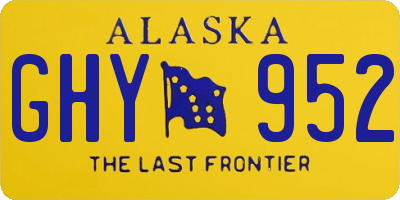 AK license plate GHY952