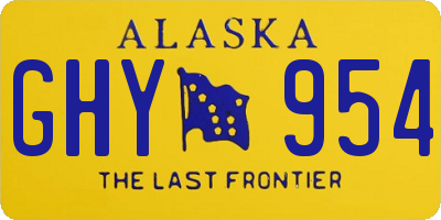 AK license plate GHY954