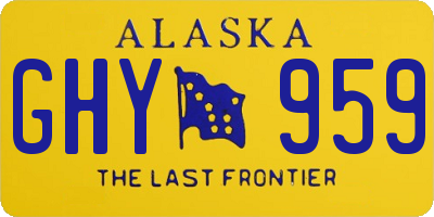AK license plate GHY959