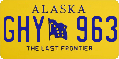 AK license plate GHY963