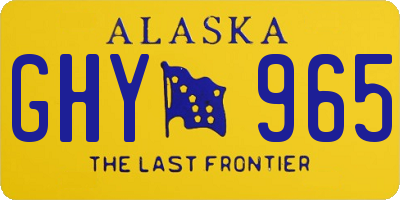 AK license plate GHY965