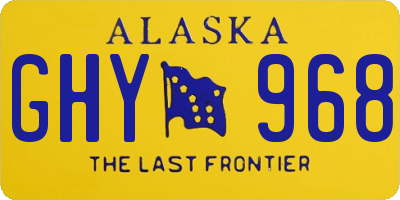 AK license plate GHY968