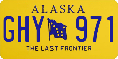 AK license plate GHY971