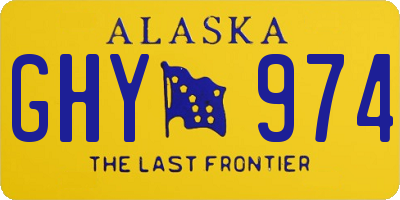 AK license plate GHY974