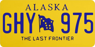 AK license plate GHY975